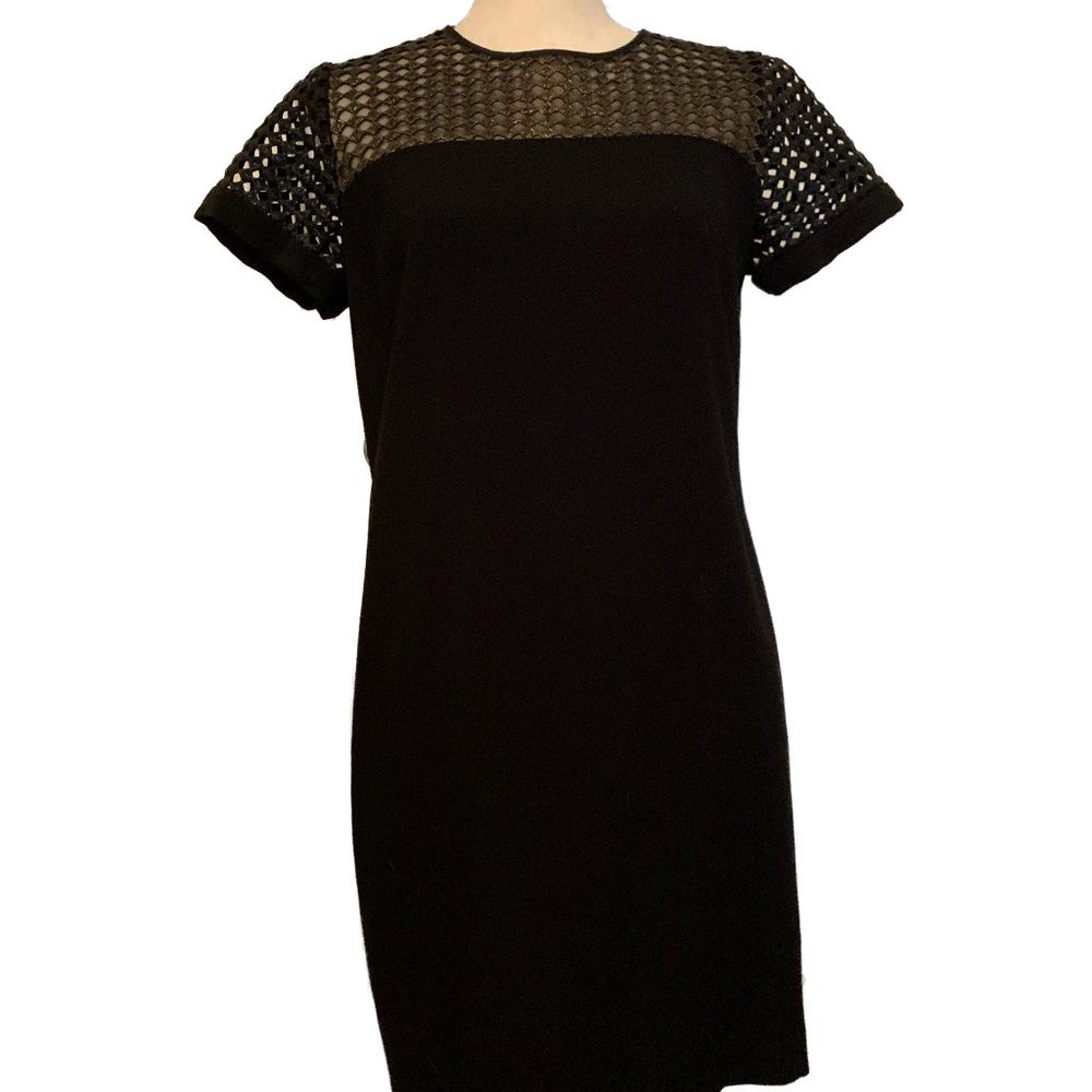 Banana Republic Black Cage Sheath Dress